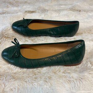 J.Crew Factory Crocodile-embossed ballet flats in 7.5